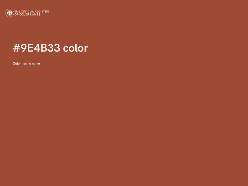 #9E4B33 color image