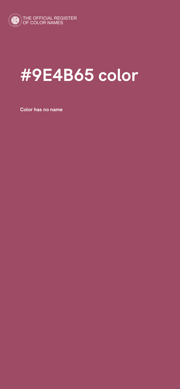 #9E4B65 color image