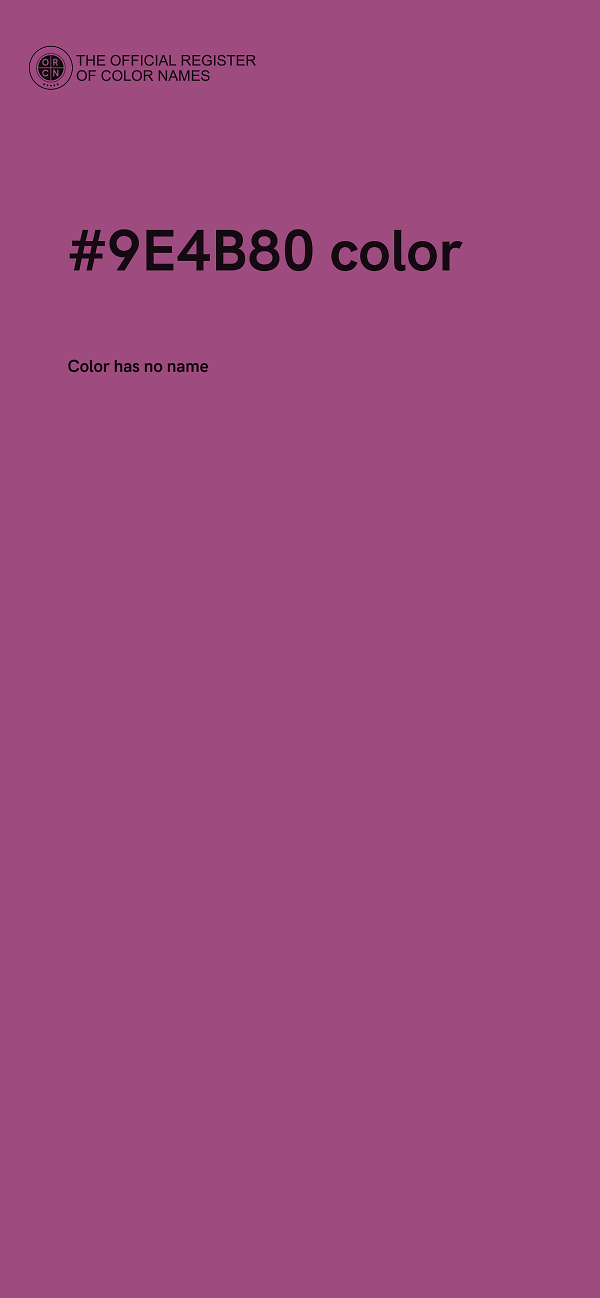 #9E4B80 color image