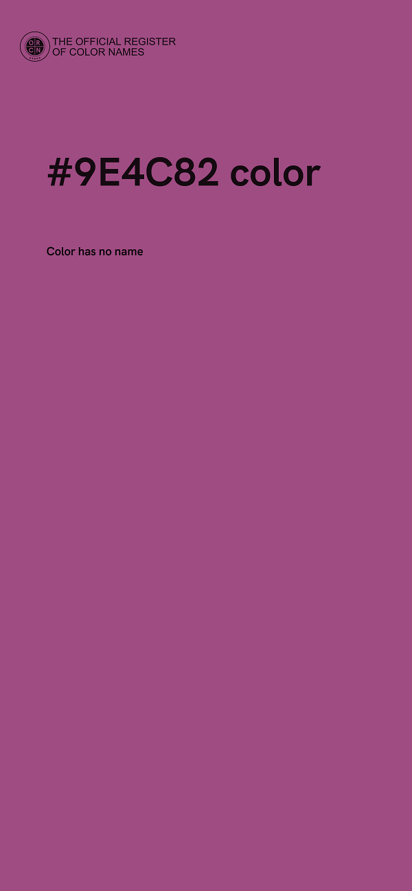 #9E4C82 color image