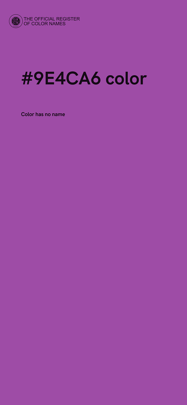 #9E4CA6 color image