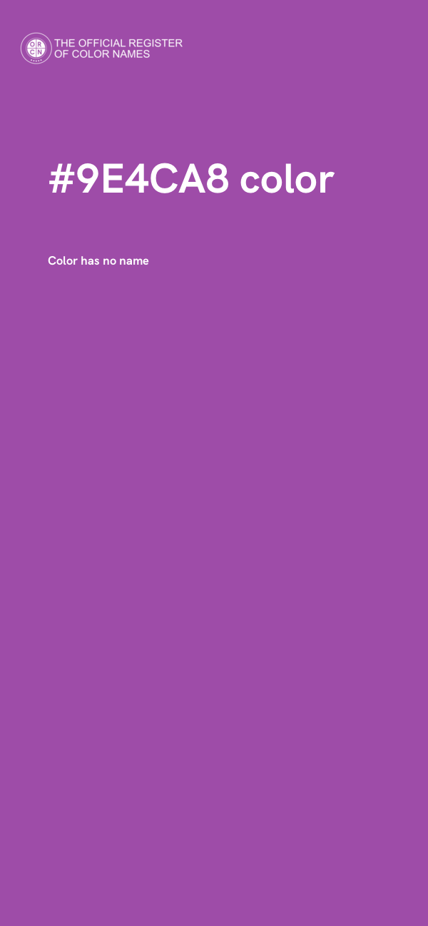 #9E4CA8 color image