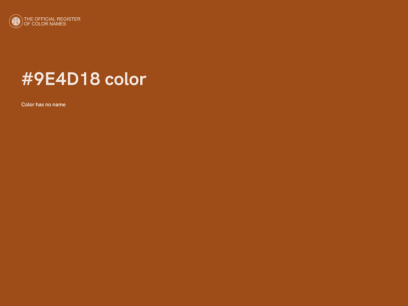 #9E4D18 color image