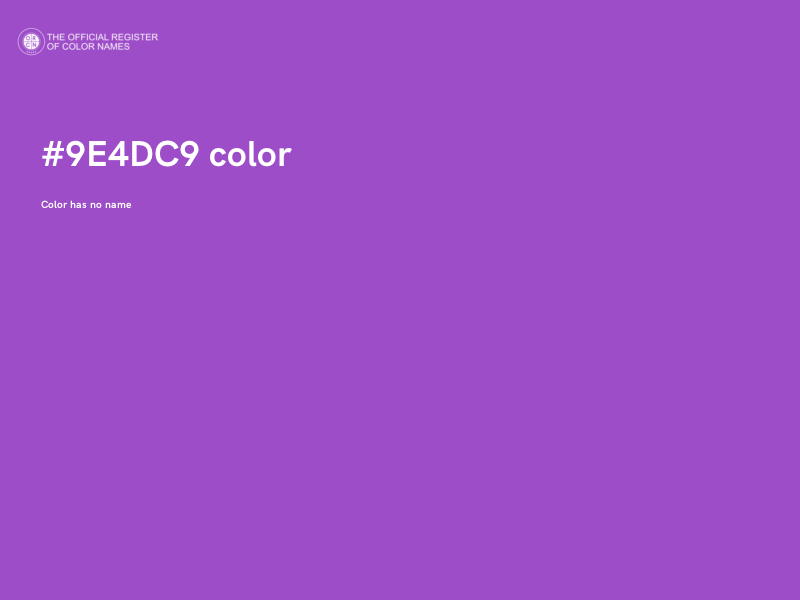 #9E4DC9 color image