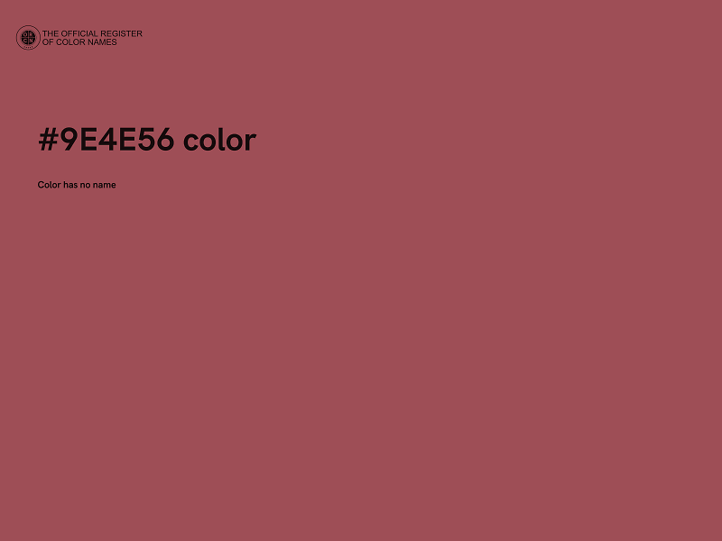 #9E4E56 color image