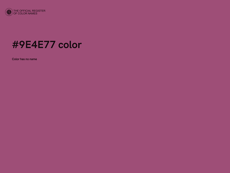 #9E4E77 color image