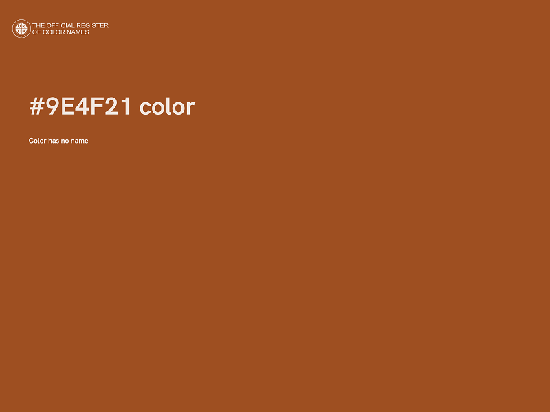 #9E4F21 color image