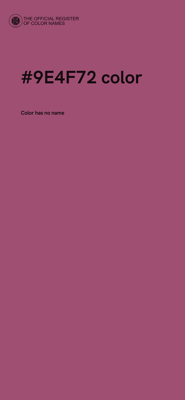 #9E4F72 color image