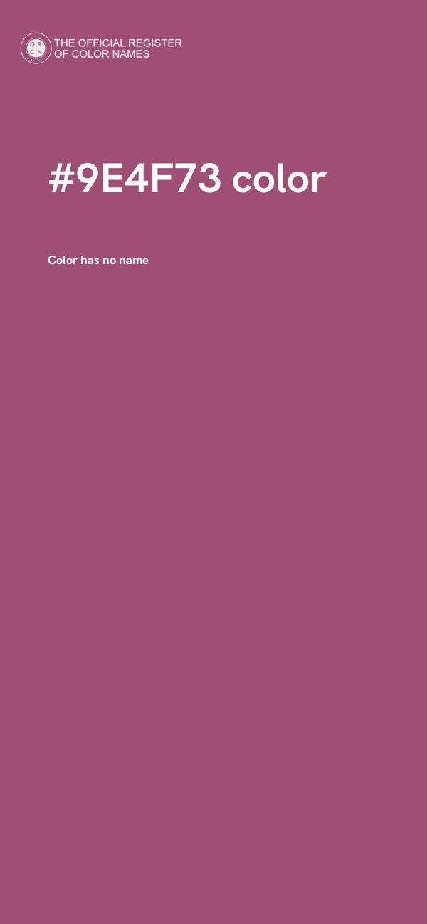 #9E4F73 color image