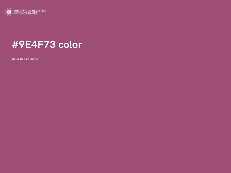 #9E4F73 color image