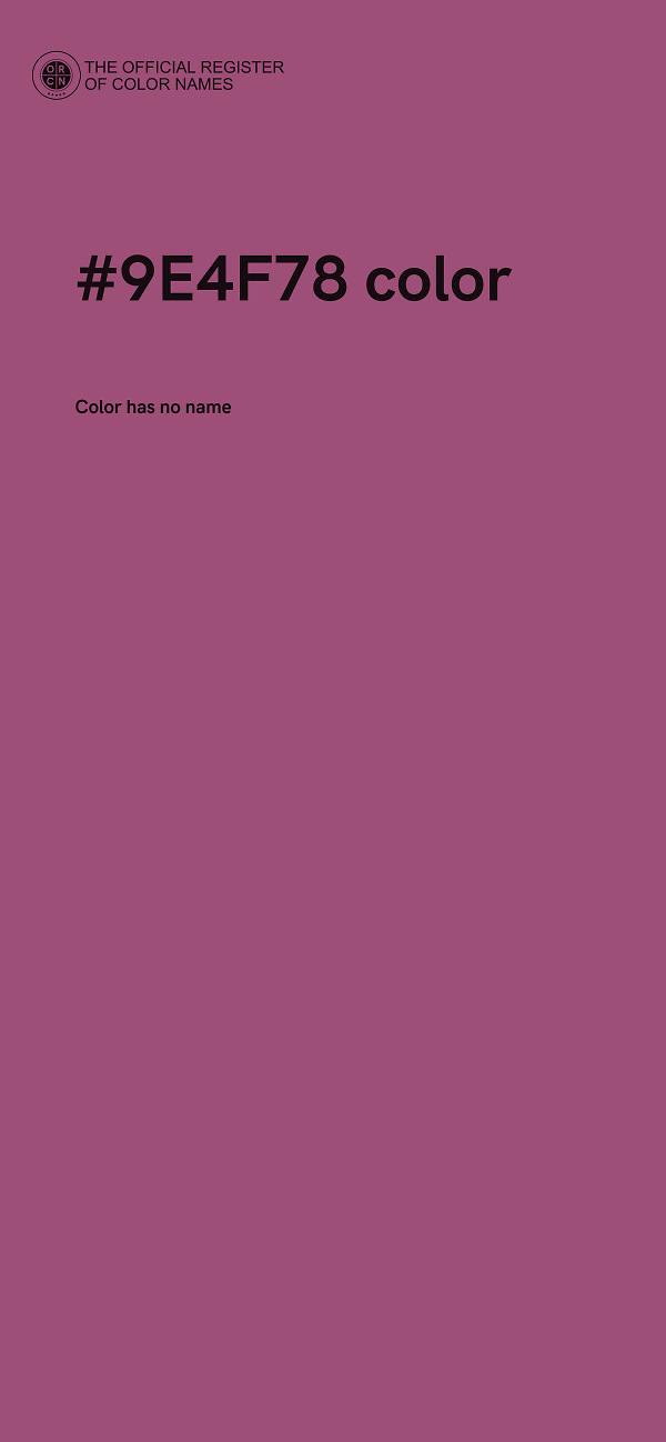 #9E4F78 color image