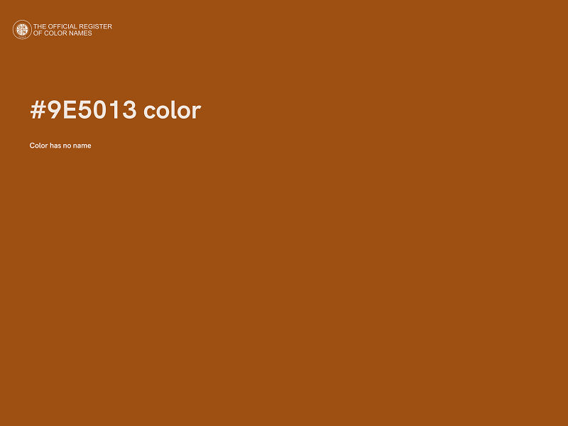 #9E5013 color image