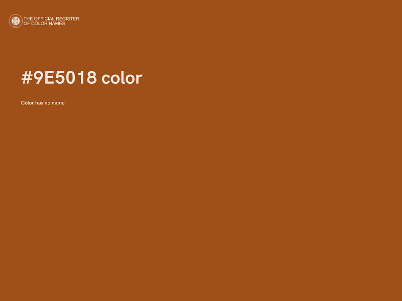 #9E5018 color image