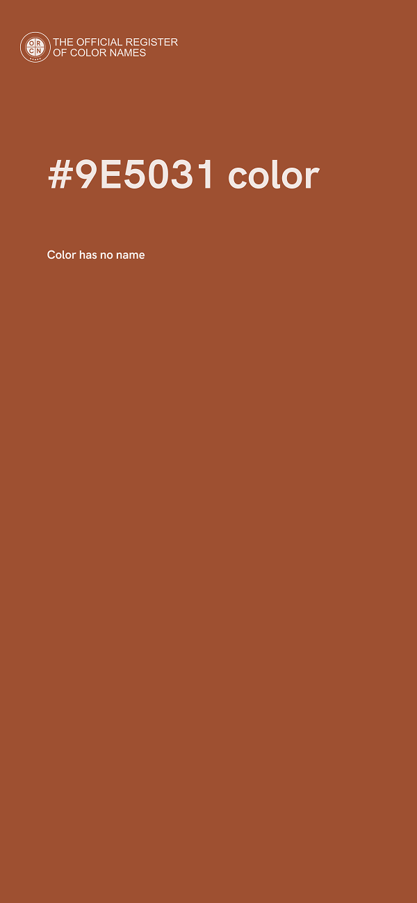#9E5031 color image