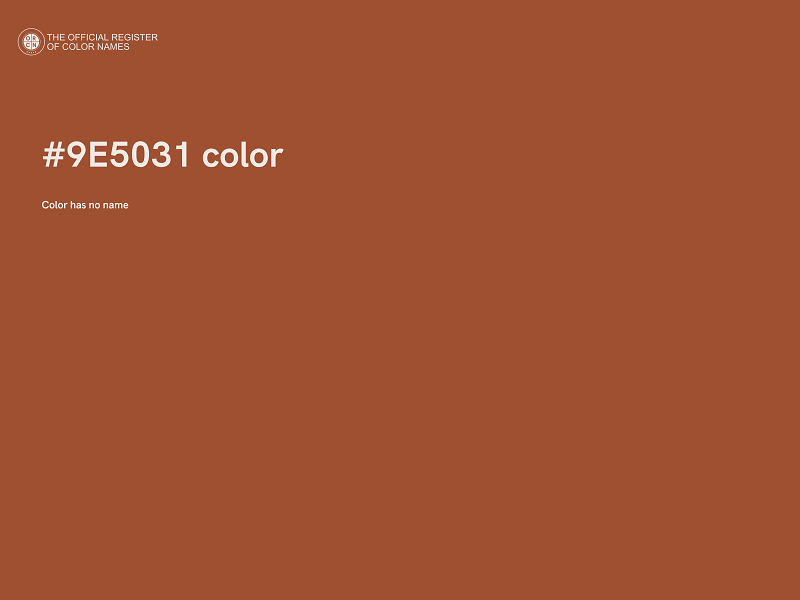#9E5031 color image