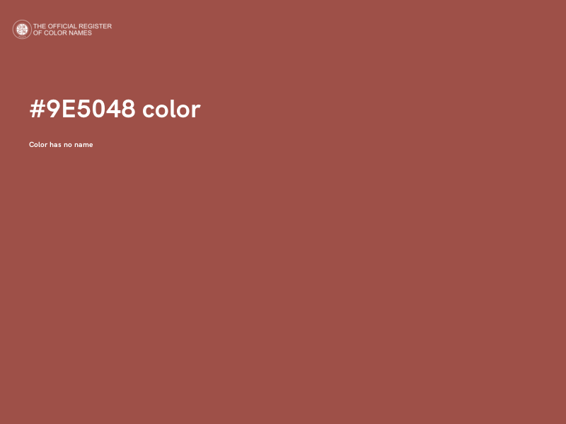 #9E5048 color image