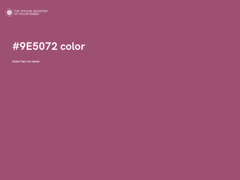 #9E5072 color image