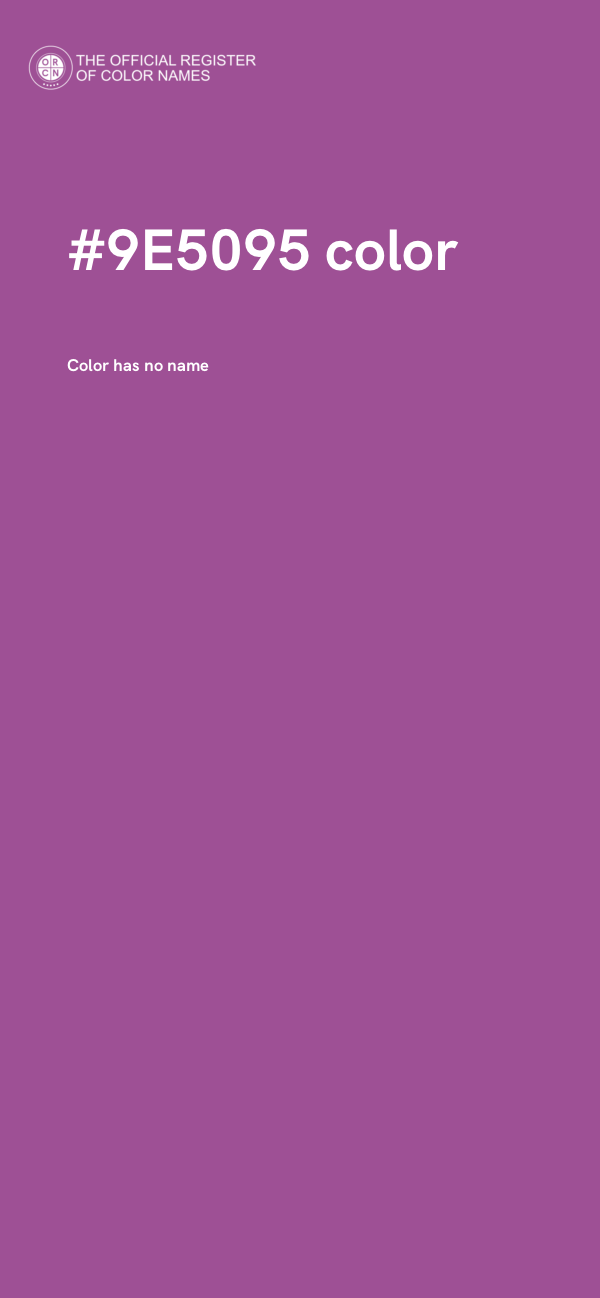 #9E5095 color image