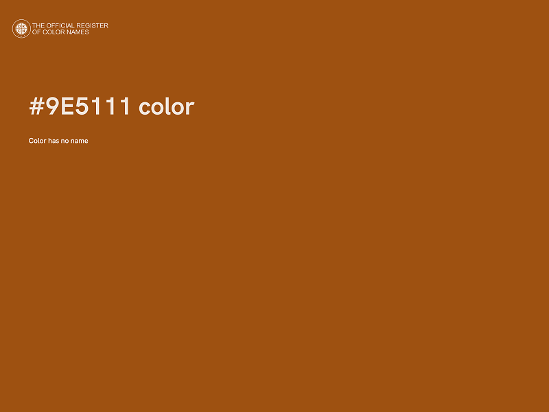 #9E5111 color image