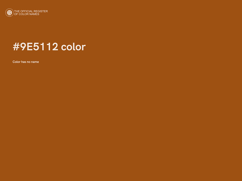 #9E5112 color image