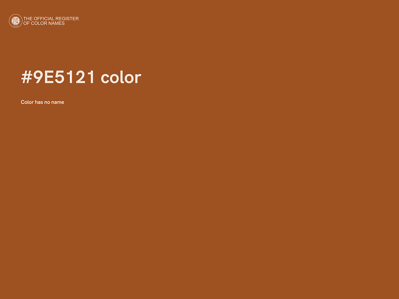 #9E5121 color image