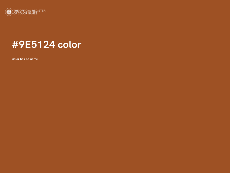 #9E5124 color image