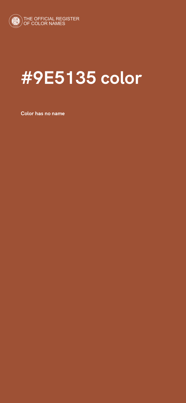 #9E5135 color image