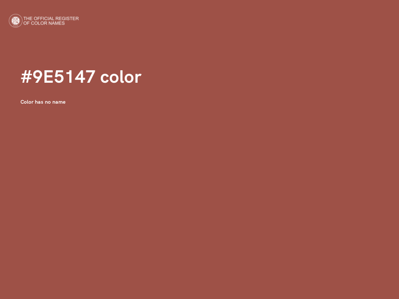 #9E5147 color image