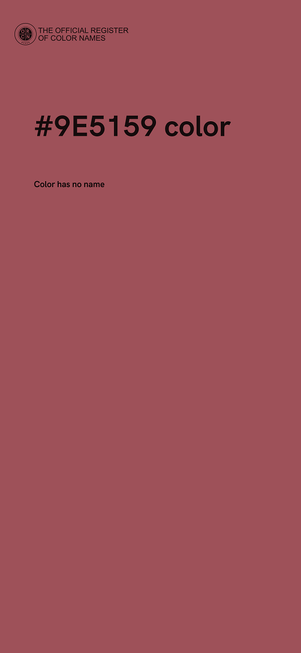 #9E5159 color image