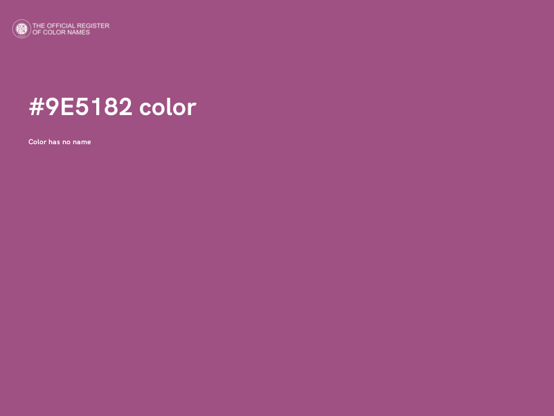 #9E5182 color image