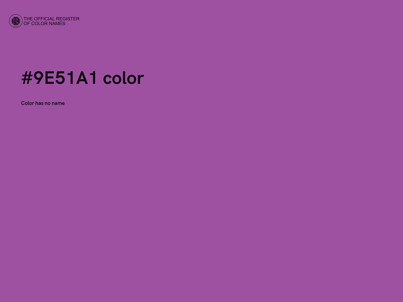 #9E51A1 color image