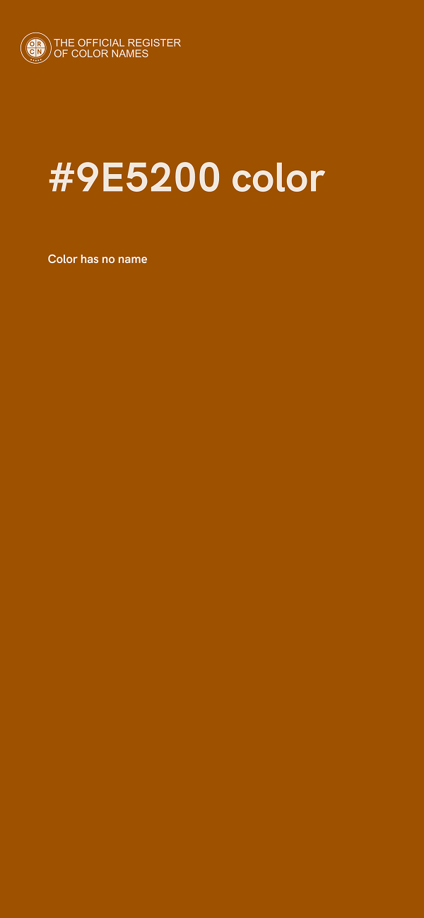 #9E5200 color image