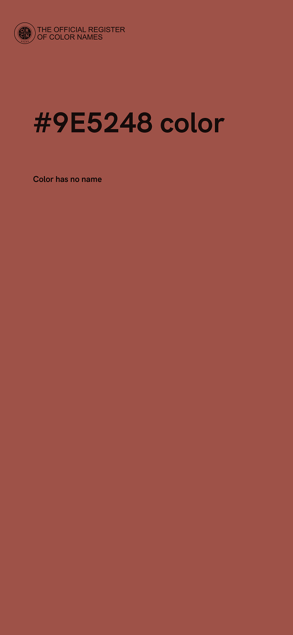 #9E5248 color image