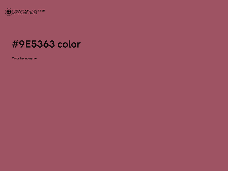 #9E5363 color image