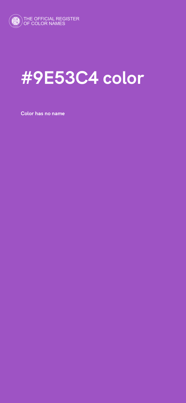 #9E53C4 color image