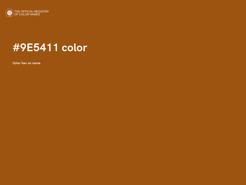 #9E5411 color image
