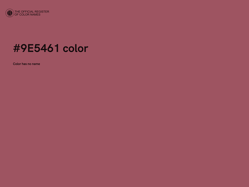 #9E5461 color image