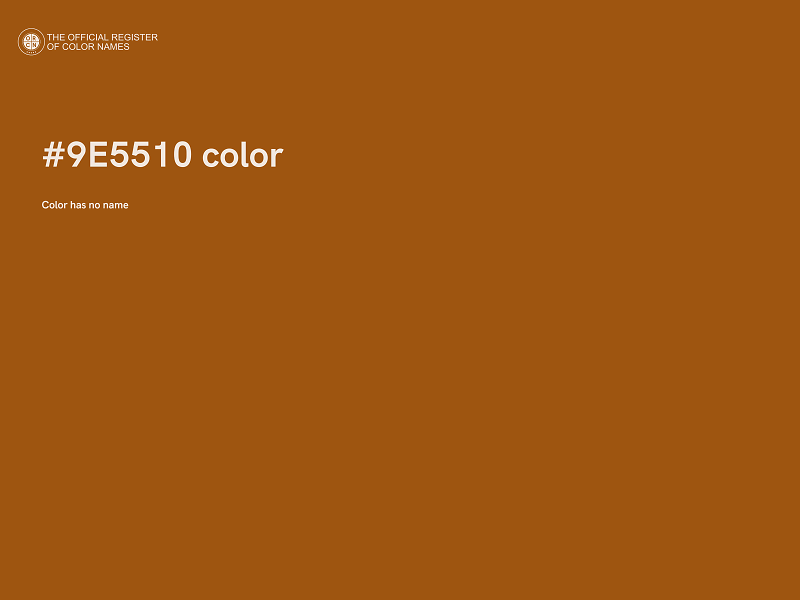 #9E5510 color image