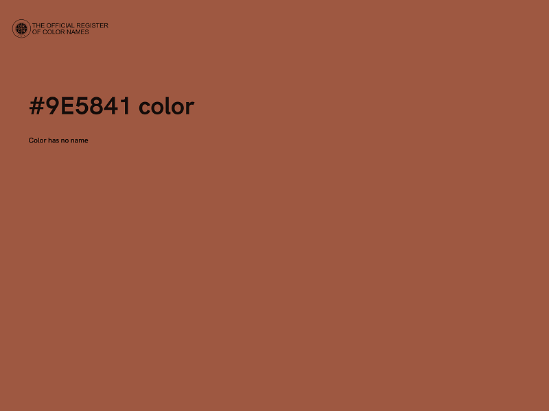 #9E5841 color image