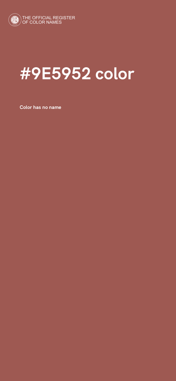#9E5952 color image