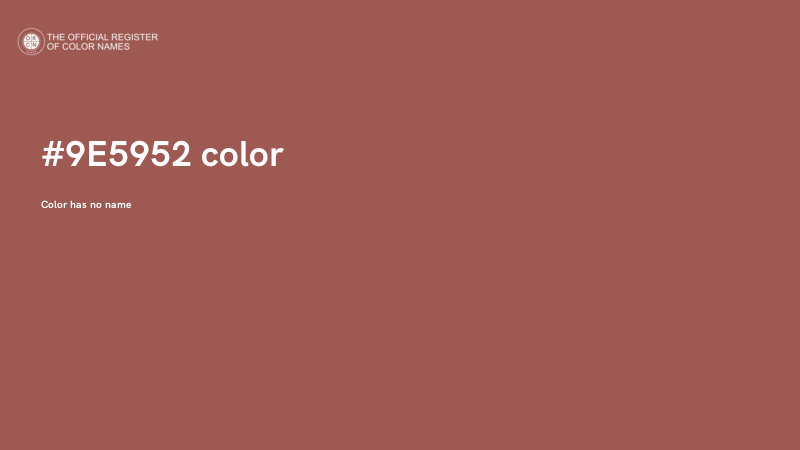 #9E5952 color image