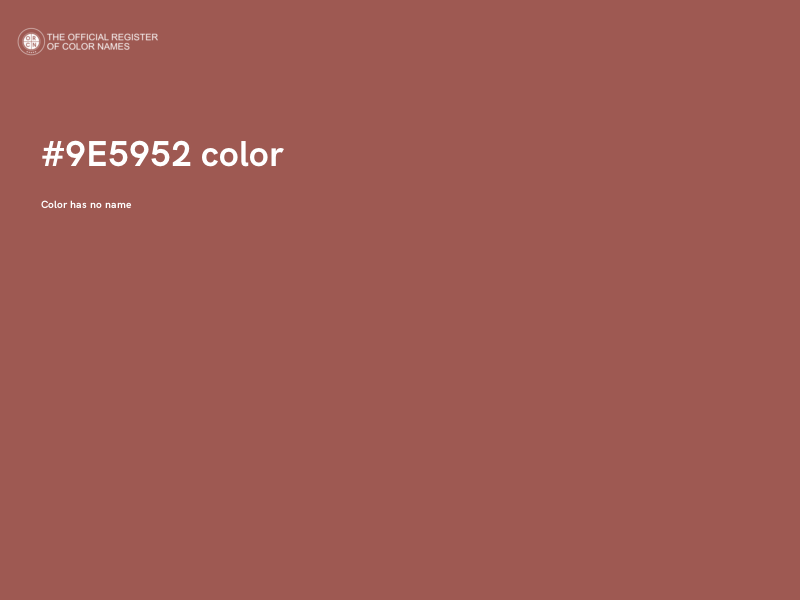 #9E5952 color image