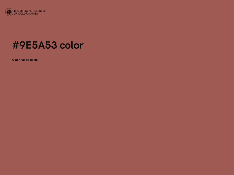 #9E5A53 color image