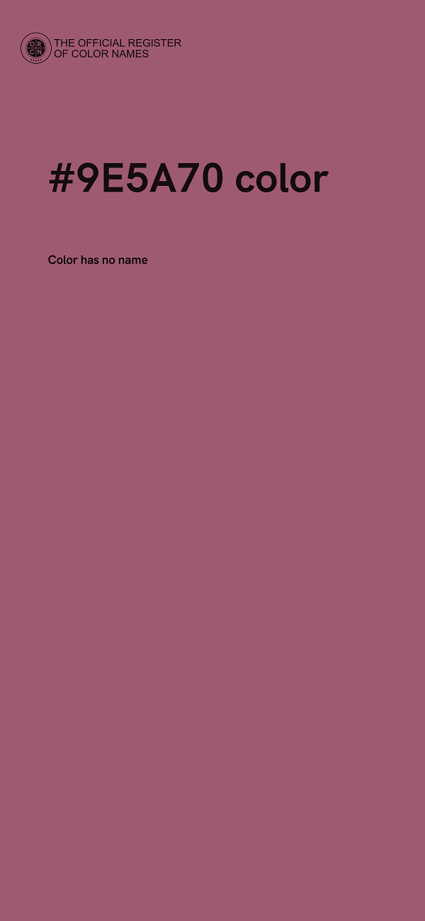#9E5A70 color image