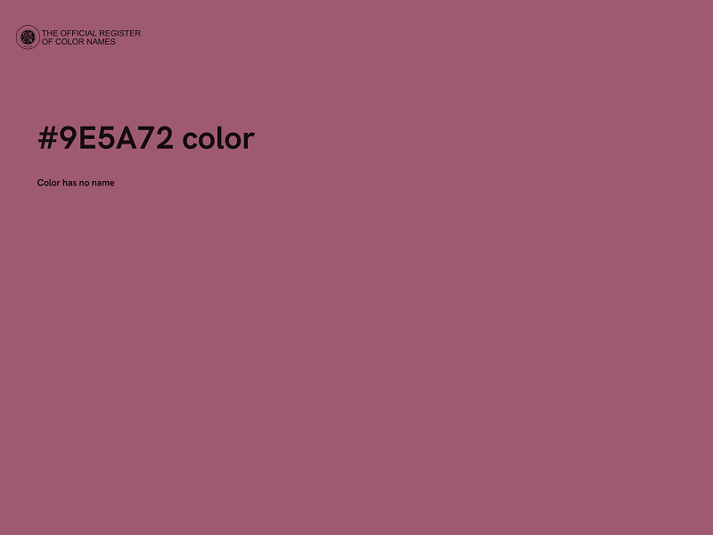 #9E5A72 color image