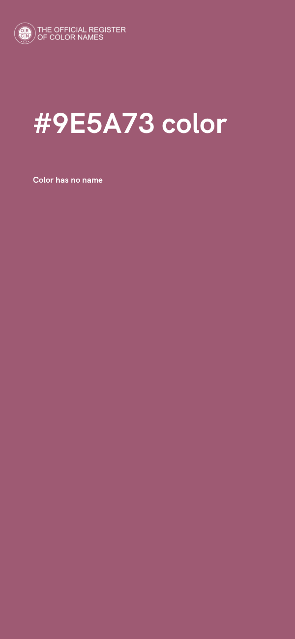 #9E5A73 color image