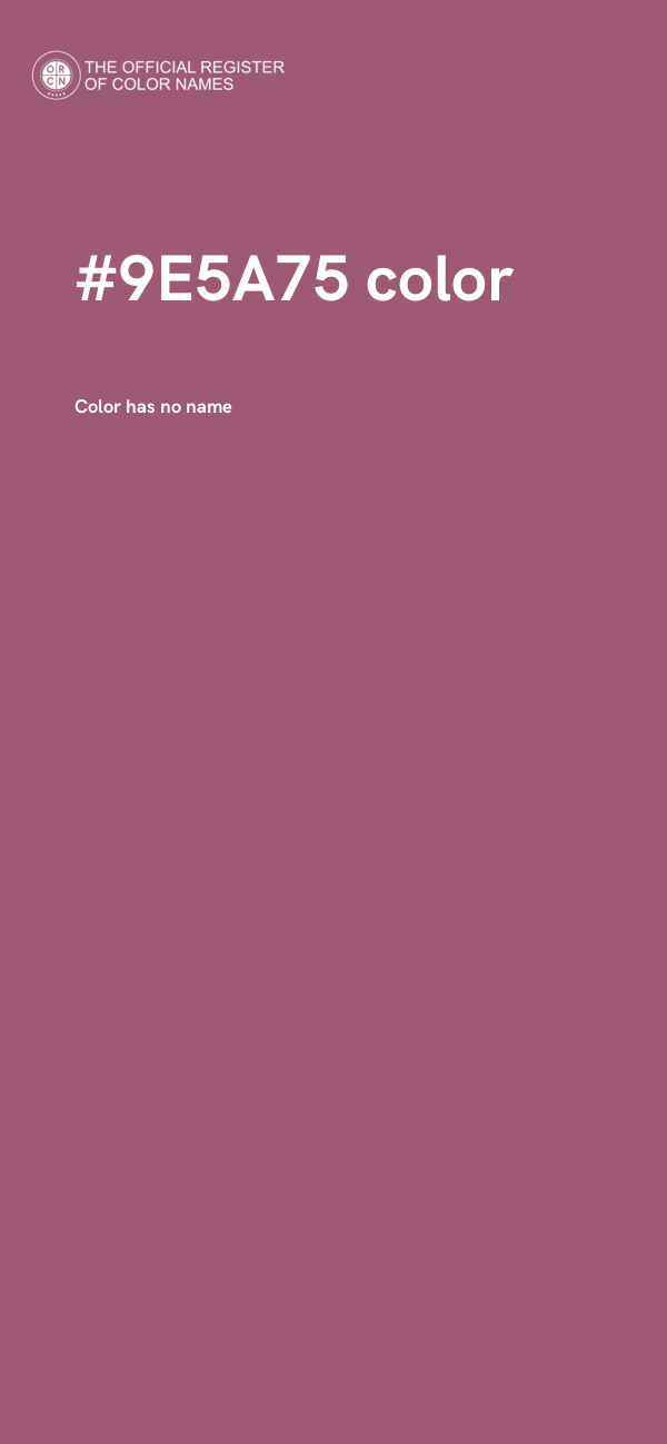 #9E5A75 color image