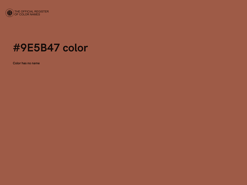 #9E5B47 color image