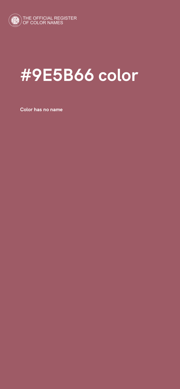 #9E5B66 color image