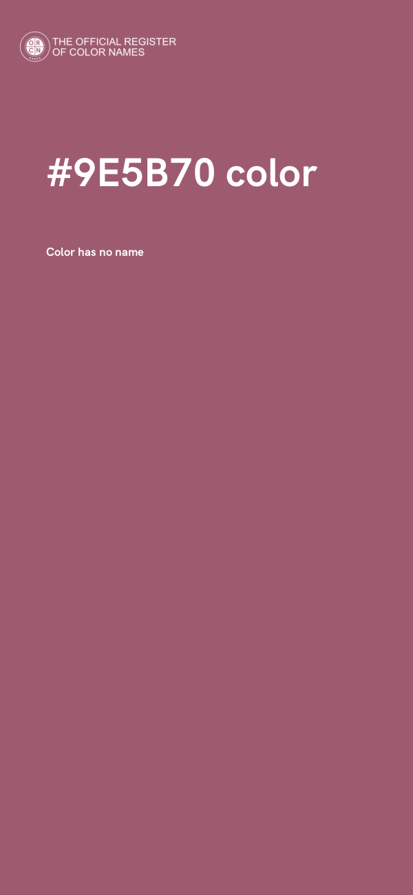 #9E5B70 color image